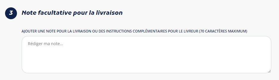 Commentaires livraison